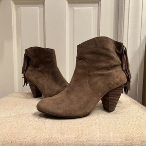 Jessica Simpson Suede Booties with Fringe Size 6.5